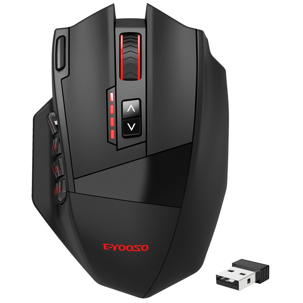 E-YOOSO X33 2.4G Wireless + USB-C Wired Computer Gaming Mouse with 12 Side Buttons