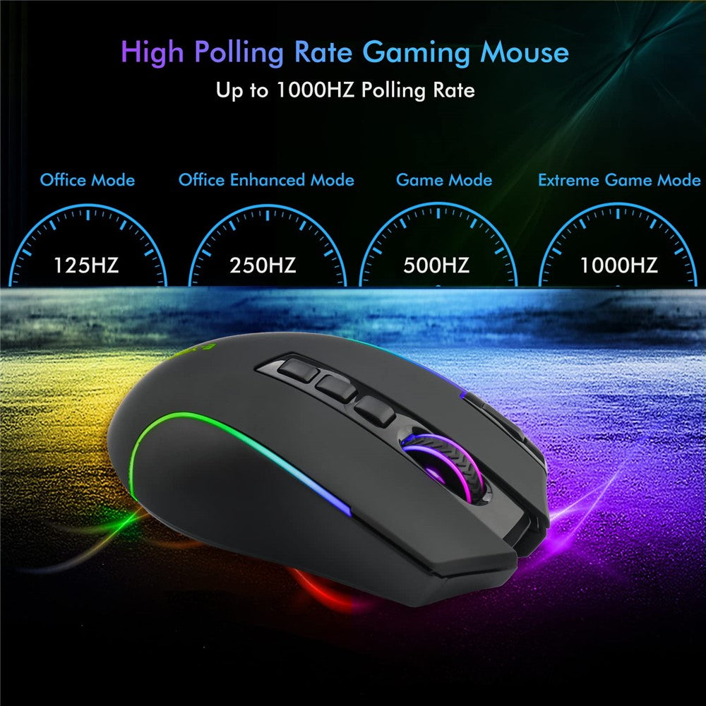 E-YOOSO X11 USB Wired+2.4G Wireless Gaming Mouse Ergonomic Design for Mac / PC / Laptop