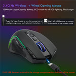 E-YOOSO X11 USB Wired+2.4G Wireless Gaming Mouse Ergonomic Design for Mac / PC / Laptop