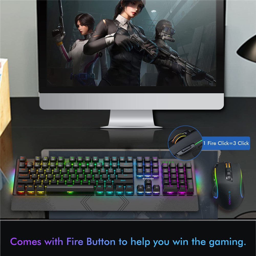 E-YOOSO X11 USB Wired+2.4G Wireless Gaming Mouse Ergonomic Design for Mac / PC / Laptop