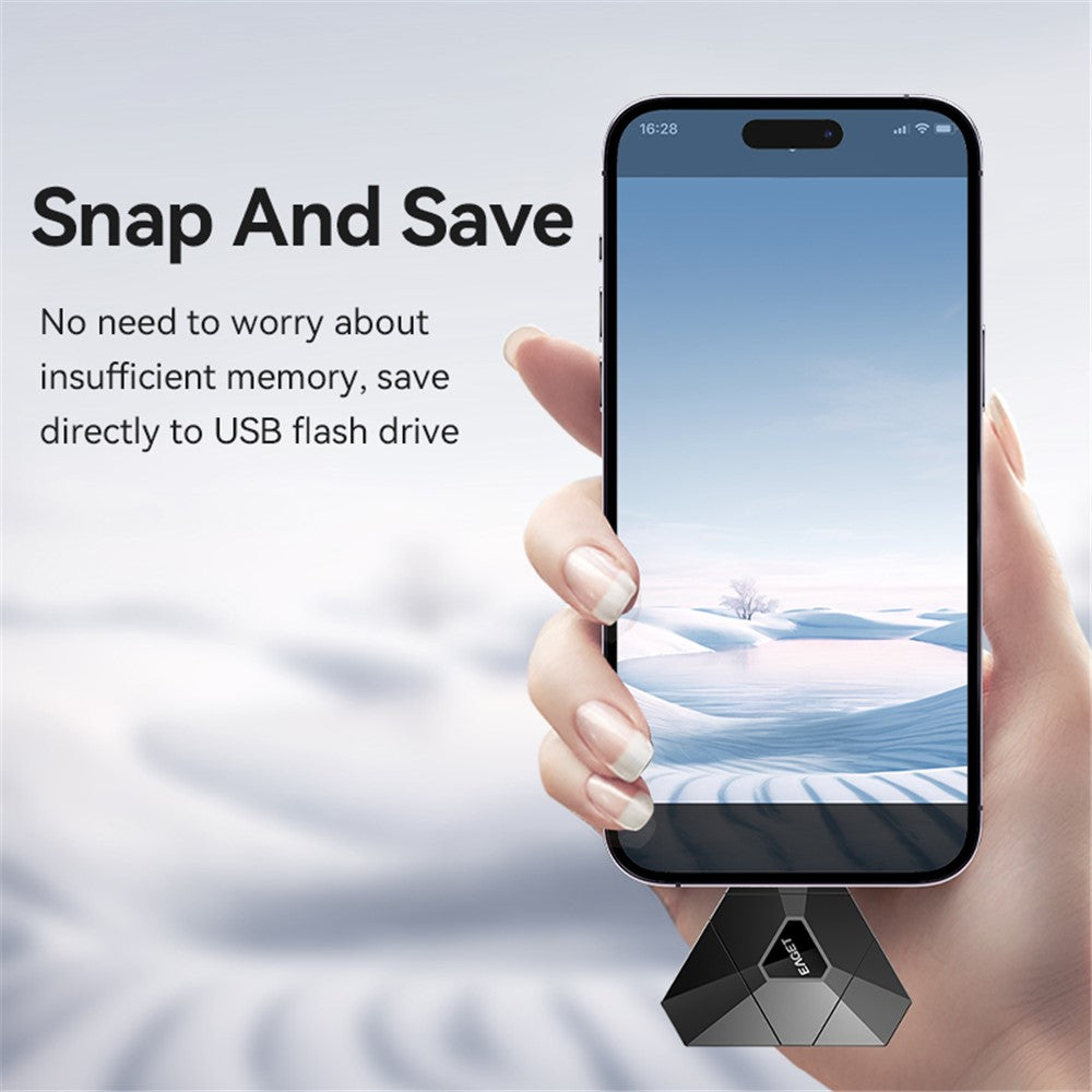 EAGET I90 USB / 8-Pin / Type-C 3-in-1 512GB U-Disk Computer Laptop Phone Flash Drive