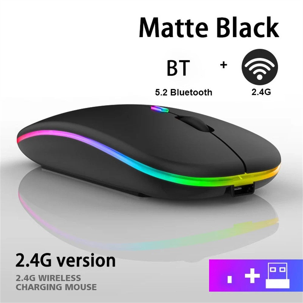 M105D Bluetooth-kompatibel / 2.4G Trådløs Mus Lydløs Baggrundsbelyst Computer Laptop Mus
