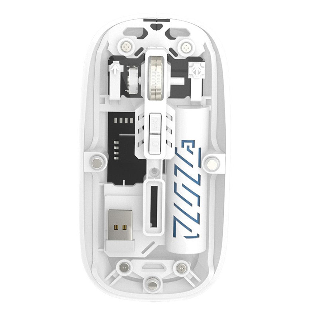 501 Bluetooth-compatible / 2.4G Wireless Mouse Transparent Design Computer Laptop Tablet Mute Mice