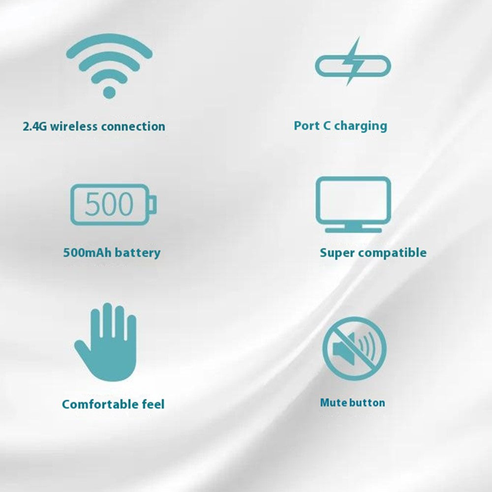 501 Bluetooth-compatible / 2.4G Wireless Mouse Transparent Design Computer Laptop Tablet Mute Mice