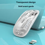 501 Bluetooth-compatible / 2.4G Wireless Mouse Transparent Design Computer Laptop Tablet Mute Mice