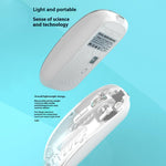 501 Bluetooth-compatible / 2.4G Wireless Mouse Transparent Design Computer Laptop Tablet Mute Mice