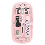 501 Bluetooth-compatible / 2.4G Wireless Mouse Transparent Design Computer Laptop Tablet Mute Mice