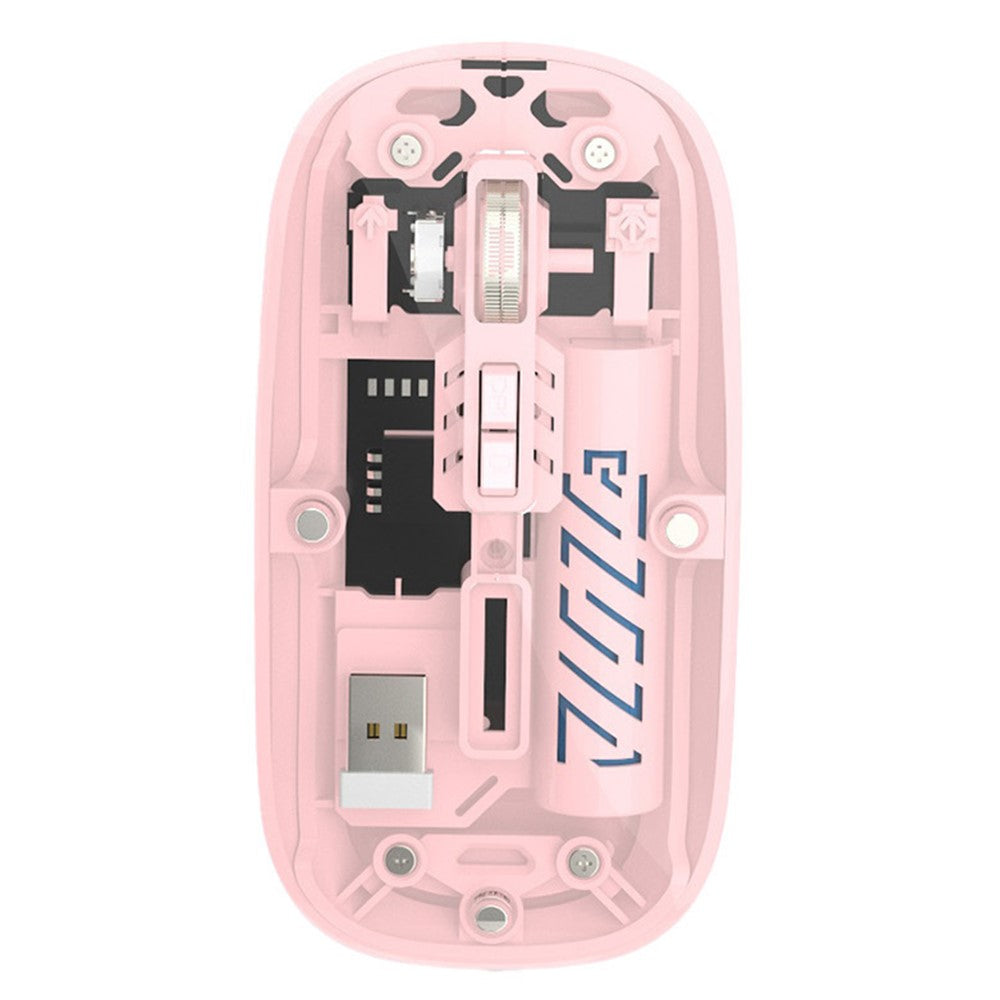 501 Bluetooth-compatible / 2.4G Wireless Mouse Transparent Design Computer Laptop Tablet Mute Mice
