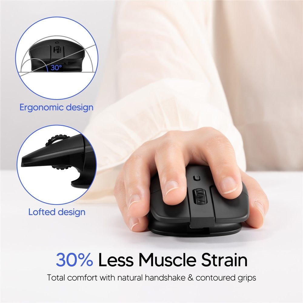 MBLUE M203 Rechargeable 2.4G Wireless Mouse Ergonomic Home Office Mute Mice