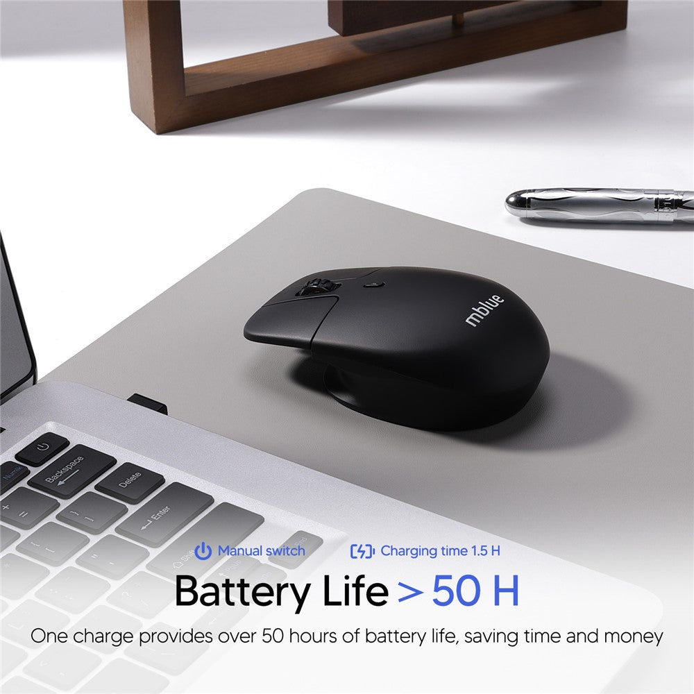 MBLUE M203 Rechargeable 2.4G Wireless Mouse Ergonomic Home Office Mute Mice