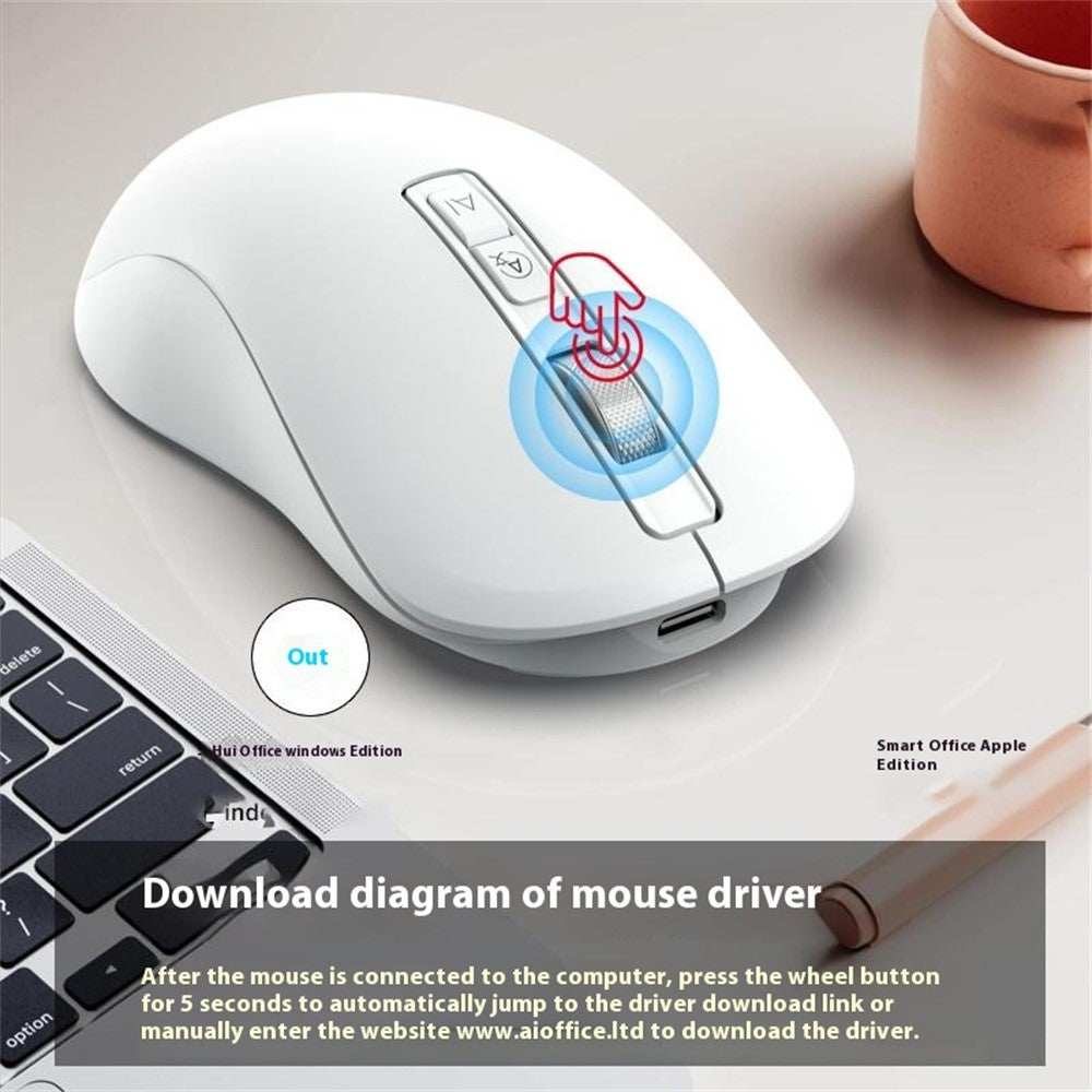 V12 AI Smart Voice Wireless Mouse Real Time Translation Bluetooth-compatible Mouse (International Edition)