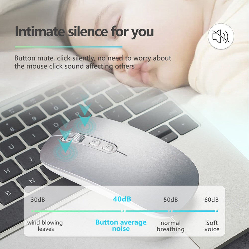 M108 AI Smart Voice Mouse 10m Wireless Rechargeable 5-Key Mouse for Windows Mac