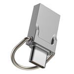 128GB Type-C / USB 2-in-1 Metal Flash Drive Tablet Phone Computer Storage U-Disk with Ring