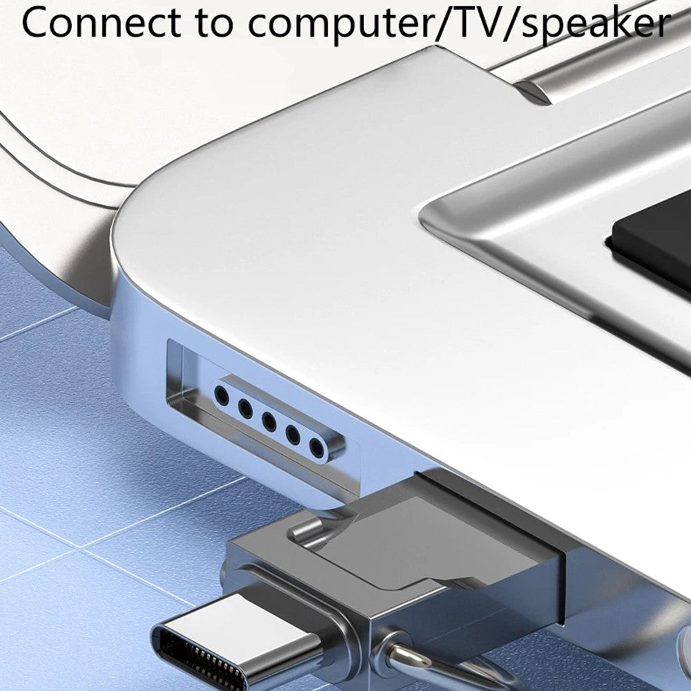 128GB Type-C / USB 2-in-1 Metal Flash Drive Tablet Phone Computer Storage U-Disk with Ring