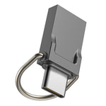 128GB Type-C / USB 2-in-1 Metal Flash Drive Tablet Phone Computer Storage U-Disk with Ring