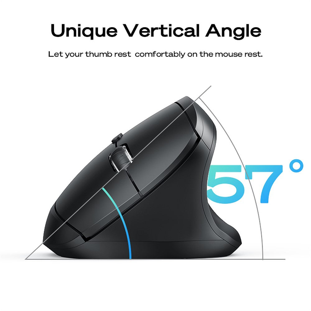 MBLUE M206PRO 2.4G Trådløs Mus 5 DPI Justerbar 6 Knapper Ergonomisk Vertikal Mus