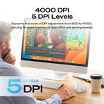MBLUE M206PRO 2.4G Trådløs Mus 5 DPI Justerbar 6 Knapper Ergonomisk Vertikal Mus