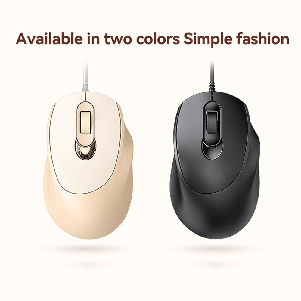 V2 Kontor Mus med Kabel 4D Knapper Lydløst Klik Justerbar DPI Ergonomisk Design