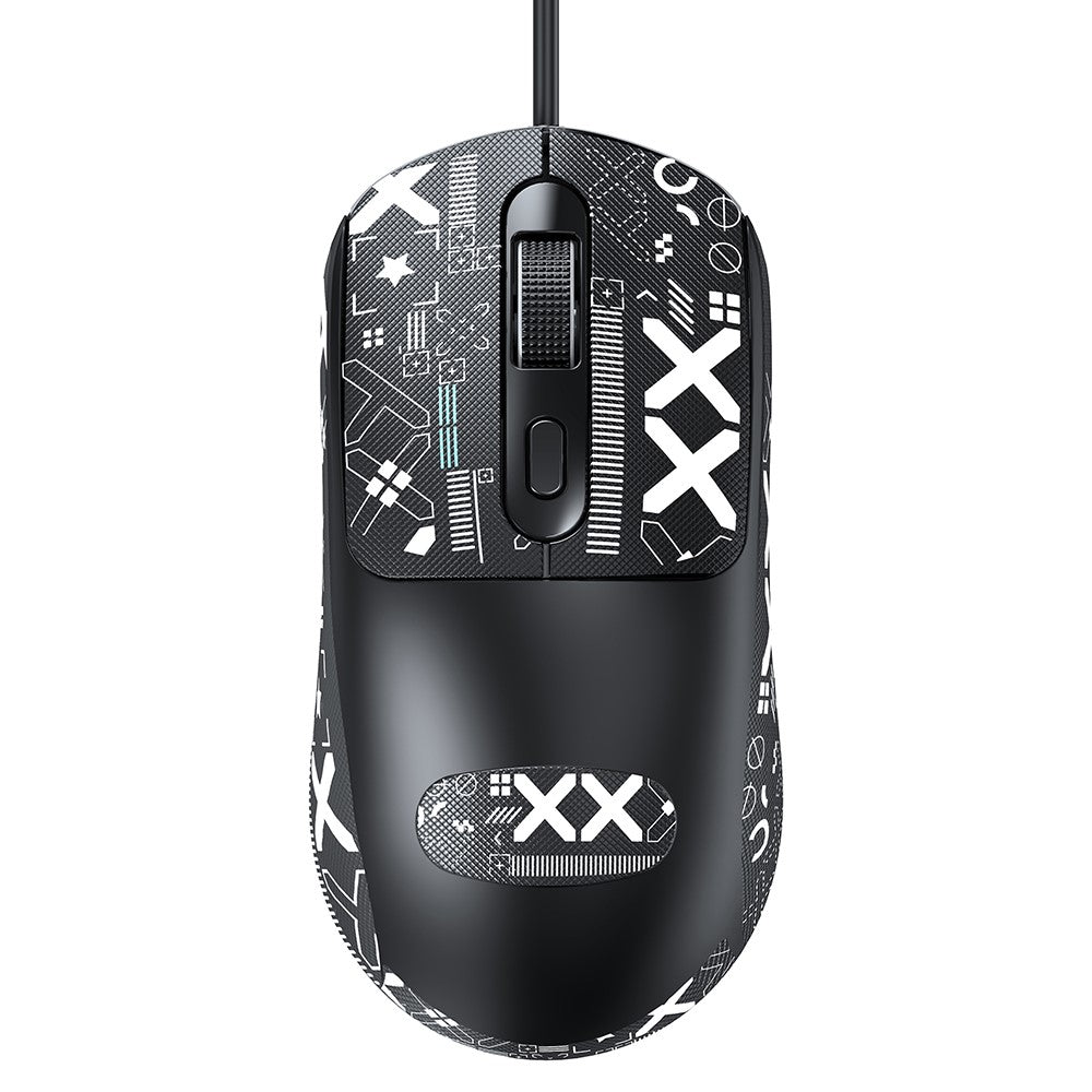 T-WOLF G580 Wired Mouse with Anti-Slip Sticker Ergonomic Design Office Mouse Support 1000-1600 DPI