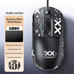 T-WOLF G580 Wired Mouse with Anti-Slip Sticker Ergonomic Design Office Mouse Support 1000-1600 DPI