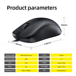 T-WOLF G580 Wired Mouse with Anti-Slip Sticker Ergonomic Design Office Mouse Support 1000-1600 DPI
