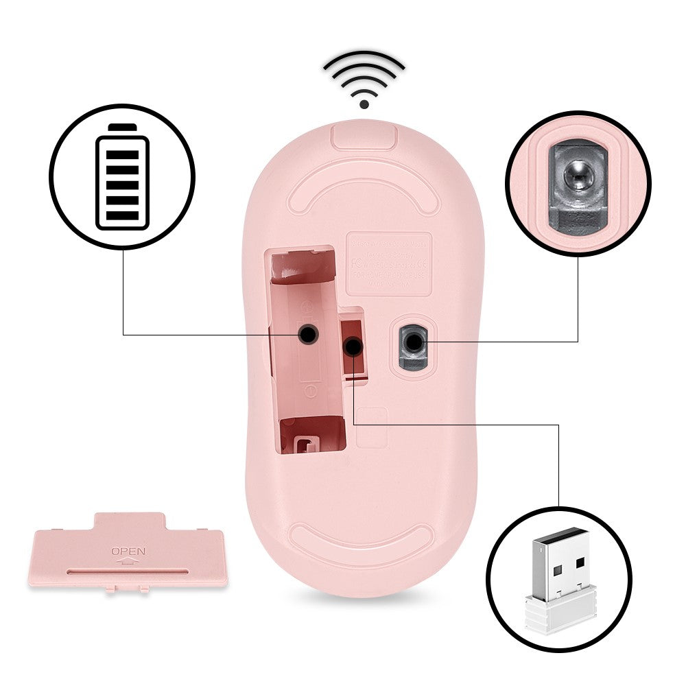 T-WOLF Q18 Wireless Mouse Ergonomic Design 2.4G Connectivity Auto Sleep for Office / Home Use