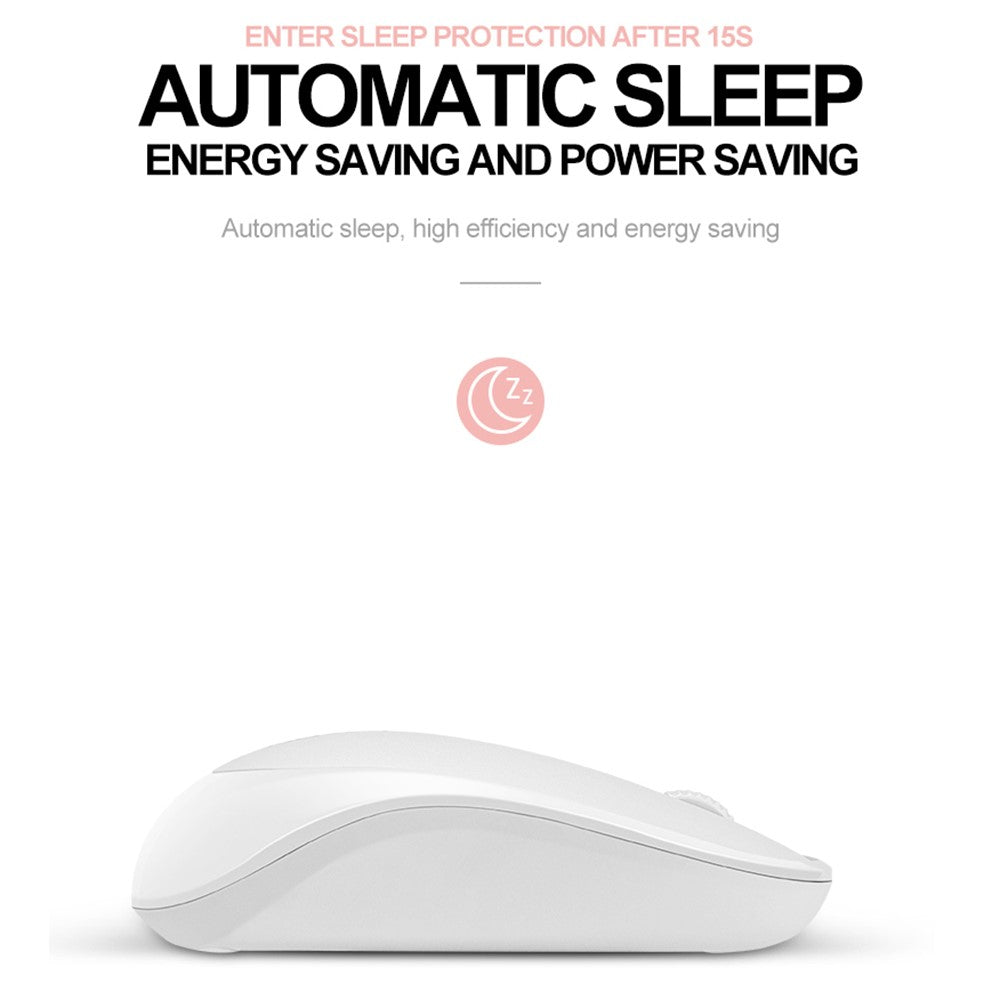 T-WOLF Q18 Wireless Mouse Ergonomic Design 2.4G Connectivity Auto Sleep for Office / Home Use