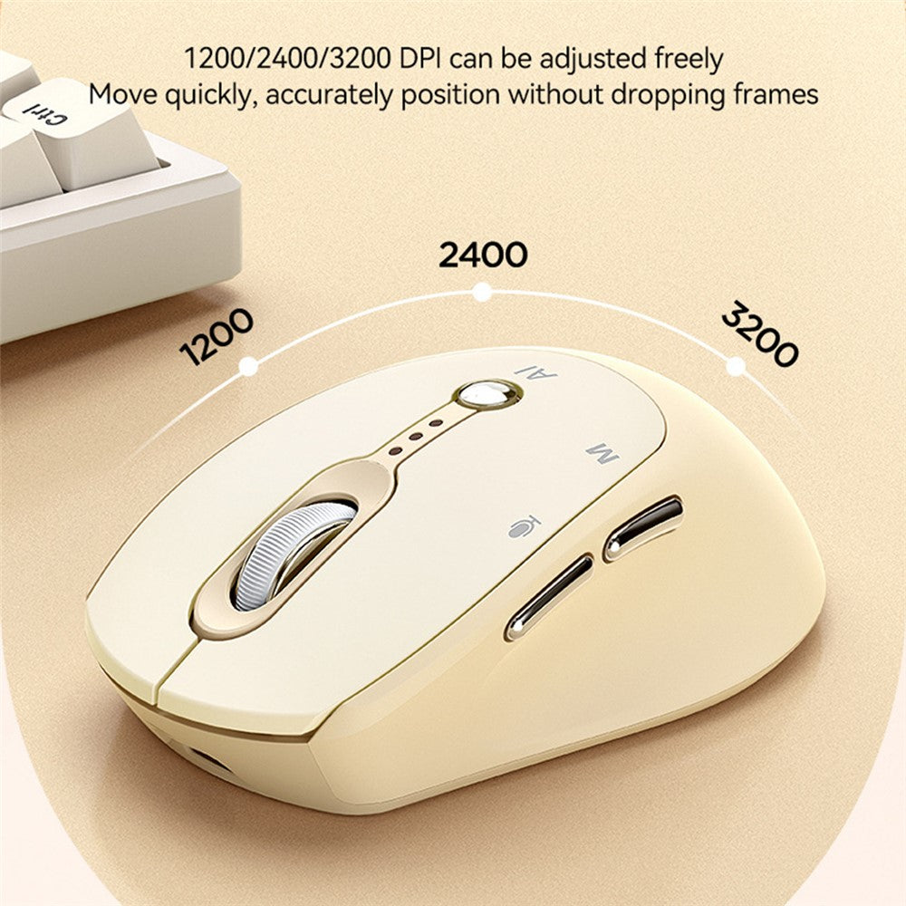 T-WOLF M7 AI Voice Smart Mouse Multi-Language Translation Dual Mode Bluetooth-Compatible Wireless Mouse