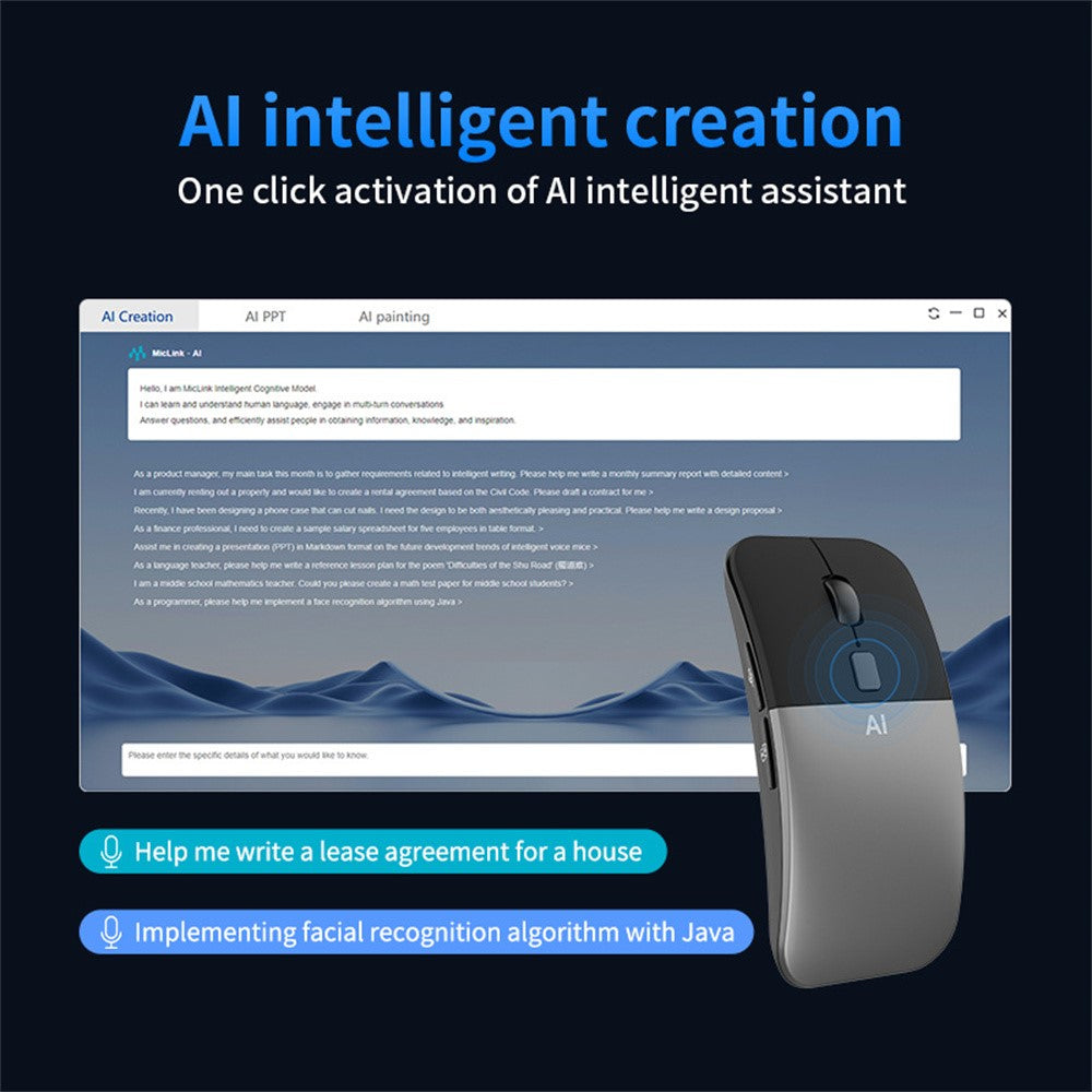 M1 AI Voice Translation Mouse Speech to Text Screenshot Translation Real Time Translation Device