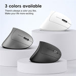 HXSJ Ergonomic Vertical Mouse 2.4G + Bluetooth-Compatible 5.1 Dual Mode 2400DPI Silent Mouse