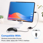 Portable Retractable USB-C Cable Mini Mouse Children Compact Wired Optical Mouse