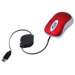 Portable Retractable USB-C Cable Mini Mouse Children Compact Wired Optical Mouse