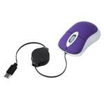 Portable Retractable USB-C Cable Mini Mouse Children Compact Wired Optical Mouse