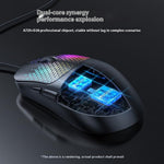 YESIDO KB32 Wired Lightweight RGB Gaming Mouse 7200 DPI 7 Buttons Computer Gamer Mouse
