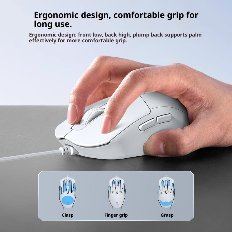 T-WOLF G550 Wired Gaming Mouse 4 DPI Settings 6D Buttons Mice with RGB Light for PC, Computer
