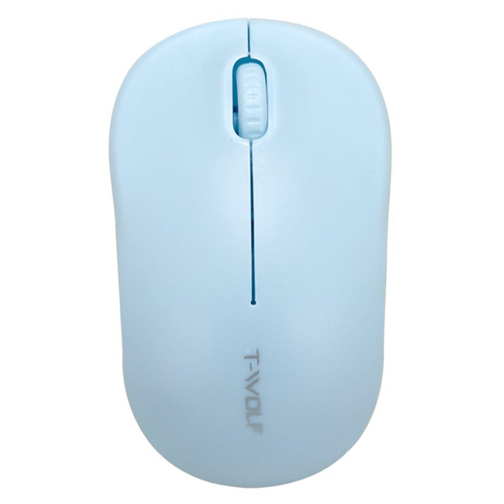 T-WOLF Q4 Wireless Mouse Silent 2.4G 3 Buttons 1000DPI Optical Mice with USB Receiver for PC/Laptop/Tablet