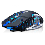 T-WOLF Q13B Wireless Mouse 3 DPI Adjustable Dual Mode Rechargeable 600mAh Battery for Computer / Laptop