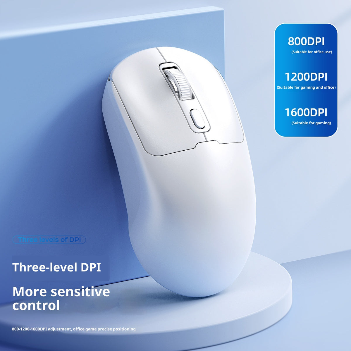 T-WOLF Q3 Wireless Mouse Dual Mode 1600 DPI 4 Buttons Rechargeable Silent Mouse for Laptop / Desktop / Tablet