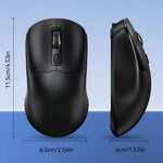 T-WOLF Q3 Wireless Mouse Dual Mode 1600 DPI 4 Buttons Rechargeable Silent Mouse for Laptop / Desktop / Tablet