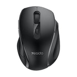 YESIDO KB45 2.4G Wireless Quiet Business Mouse 6 Buttons 4 DPI Wide Side Rest Precise Tracking for Windows  /  Mac  /  Android