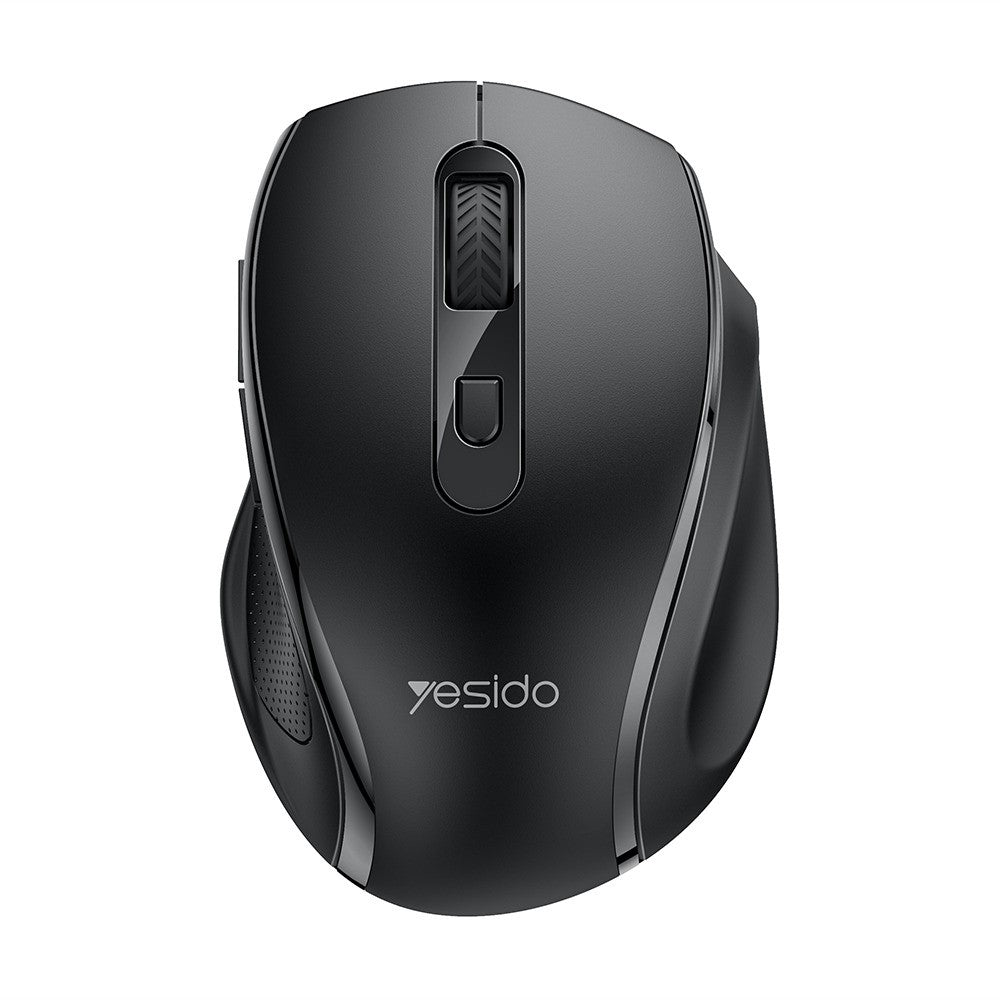 YESIDO KB45 2.4G Wireless Quiet Business Mouse 6 Buttons 4 DPI Wide Side Rest Precise Tracking for Windows  /  Mac  /  Android