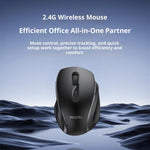 YESIDO KB45 2.4G Wireless Quiet Business Mouse 6 Buttons 4 DPI Wide Side Rest Precise Tracking for Windows  /  Mac  /  Android