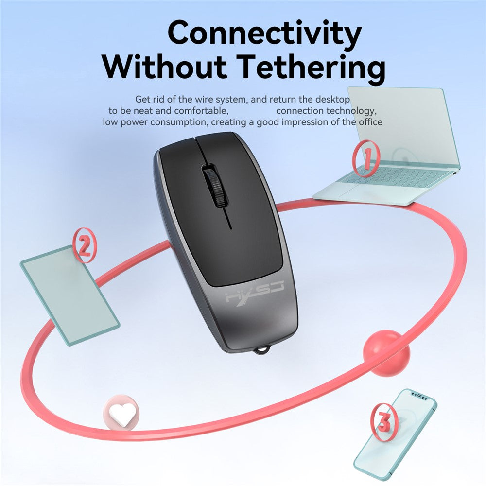 HXSJ M109 2-in-1 For Windows / MacOS / Linux 3 DPI Adjustable Bluetooth-compatible Wireless Mouse TF Card Reader