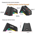 HXSJ T90 Pro 3-Mode Connection Gaming Mouse with Charging Dock Wireless RGB Backlight Silent Mouse for PC / Laptop