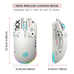HXSJ T90 Pro 3-Mode Connection Gaming Mouse with Charging Dock Wireless RGB Backlight Silent Mouse for PC / Laptop