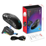 HXSJ T90 Pro 3-Mode Connection Gaming Mouse with Charging Dock Wireless RGB Backlight Silent Mouse for PC / Laptop