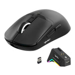 HXSJ T10 Pro Lightweight Wireless Gaming Mouse with 3-Mode Connection / Charging Dock / Macro Programmable Mouse 1KHz 12000DPI