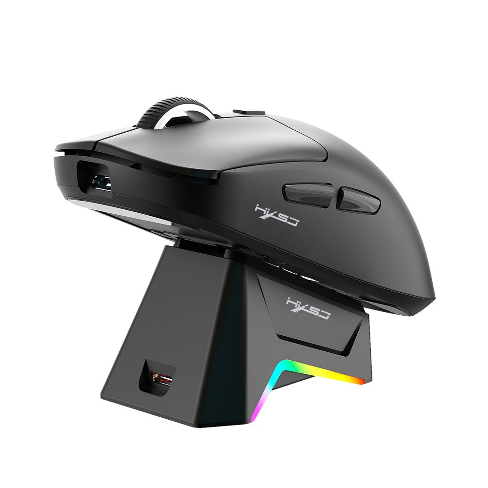 HXSJ T10 Pro Lightweight Wireless Gaming Mouse with 3-Mode Connection / Charging Dock / Macro Programmable Mouse 1KHz 12000DPI