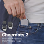 CHEERDOTS 2 Magnetic Pocket Air Mouse Bluetooth-compatible Wireless Touchpad Gaming Mouse with Recording Function
