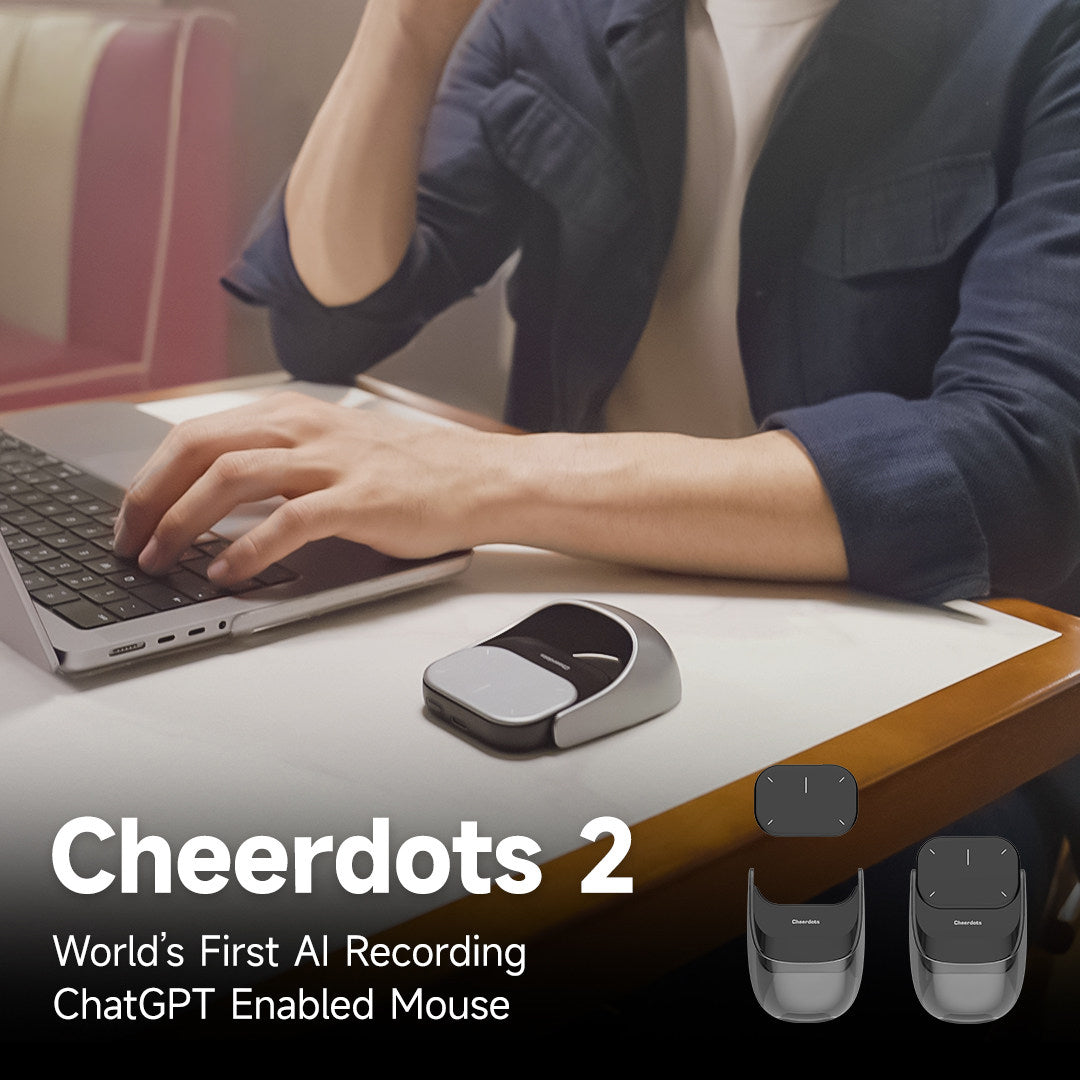 CHEERDOTS 2 Magnetic Pocket Air Mouse Bluetooth-compatible Wireless Touchpad Gaming Mouse with Recording Function